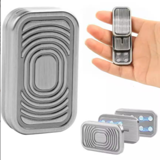 EDC Metal Fidget Slider Toy | Magneti Metal Push Toy| Quiet Desk Fidgets | Impluse Toy