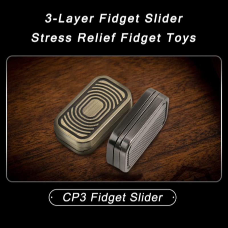 EDC Metal Fidget Slider Toy | Magneti Metal Push Toy| Quiet Desk Fidgets | Impluse Toy - Image 7