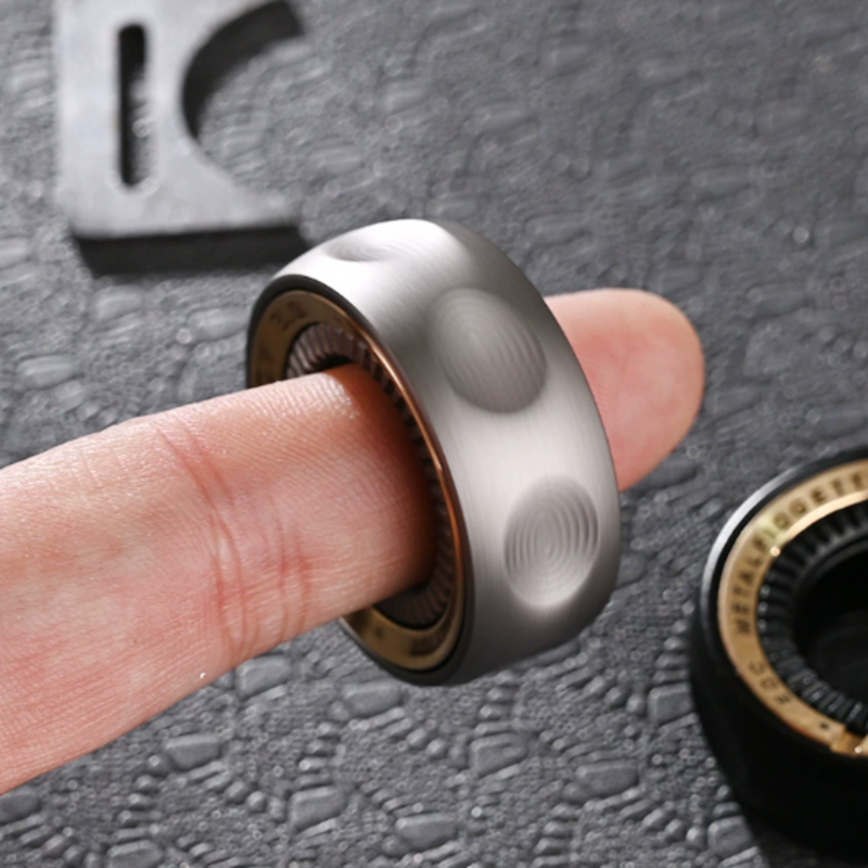 EDC Mechanic Paragraph Spinners Ring | Metal Rings Toggle Slider Toy | Quiet Desk Fidgets | Impluse Toy - Image 5