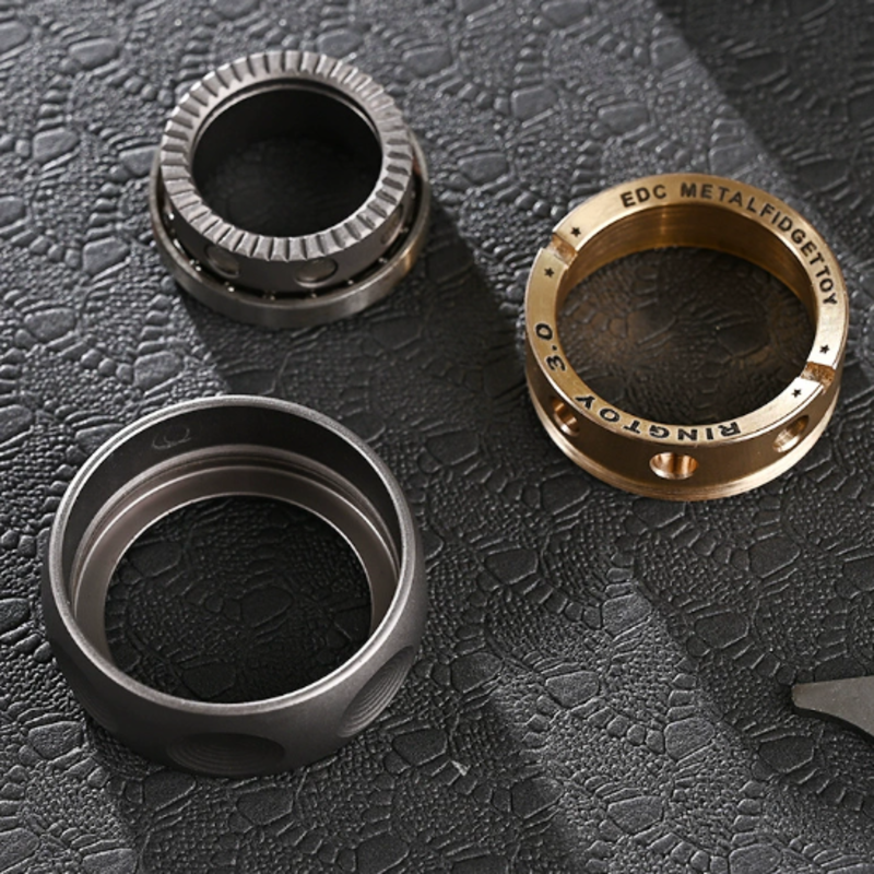 EDC Mechanic Paragraph Spinners Ring | Metal Rings Toggle Slider Toy | Quiet Desk Fidgets | Impluse Toy - Image 3
