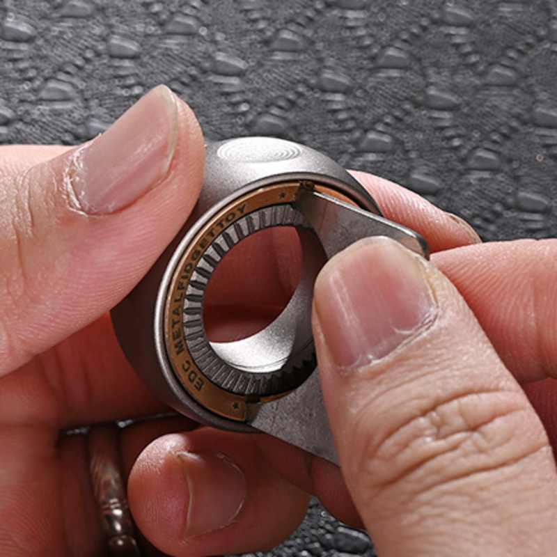 EDC Mechanic Paragraph Spinners Ring | Metal Rings Toggle Slider Toy | Quiet Desk Fidgets | Impluse Toy - Image 6