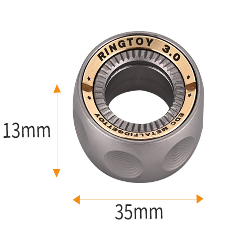 EDC Mechanic Paragraph Spinners Ring | Metal Rings Toggle Slider Toy | Quiet Desk Fidgets | Impluse Toy - Image 4