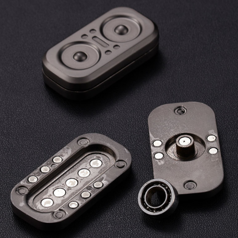 EDC Metal Fidget Slider Toy | Magneti Metal Push Toy | Quiet Desk Fidgets | Impluse Toy - Image 4