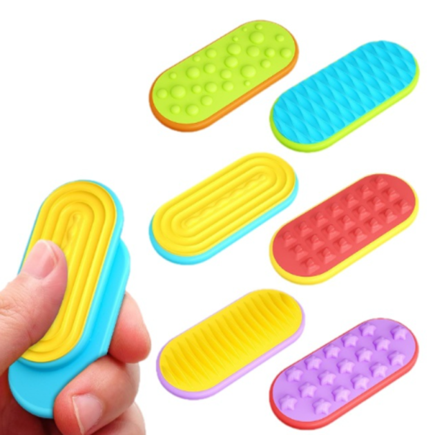 EDC Silicone Magnetic Sliders Stress Fidgets | Sensory Fidget Magnet Toys | Quiet Desk Fidgets | Impluse Toy