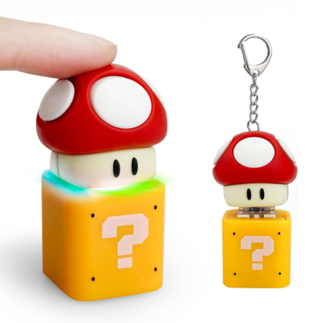 Electronic Sensory Keychain | Mushroom Design | with Sound & LED Light | Impulse & Stress Relief Toy