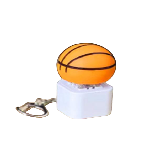 Electronic Sensory Keychain | Basketball Design | with Sound & LED Light | Impulse & Stress Relief Toy